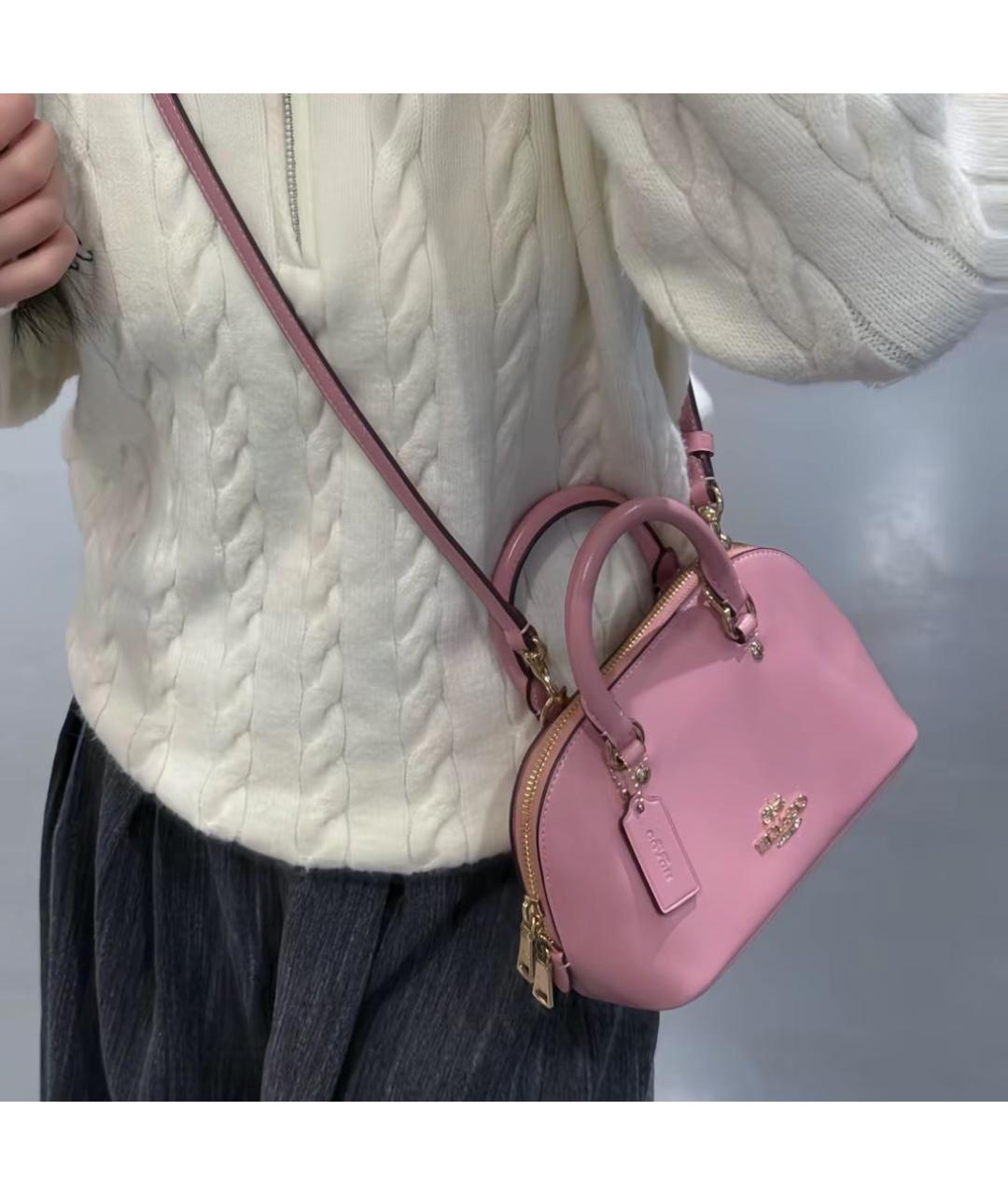 COACH Розовая сумка через плечо, фото 7