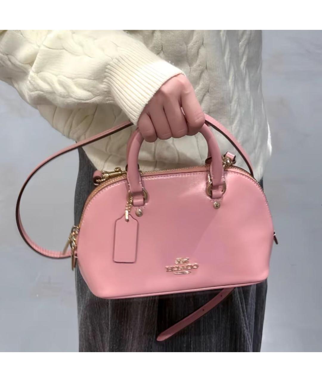 COACH Розовая сумка через плечо, фото 8