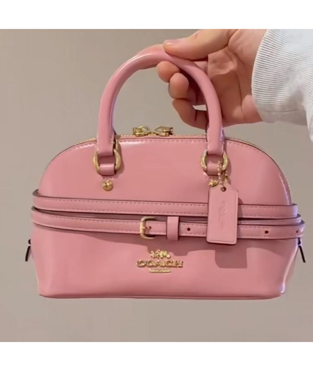 COACH Розовая сумка через плечо, фото 6