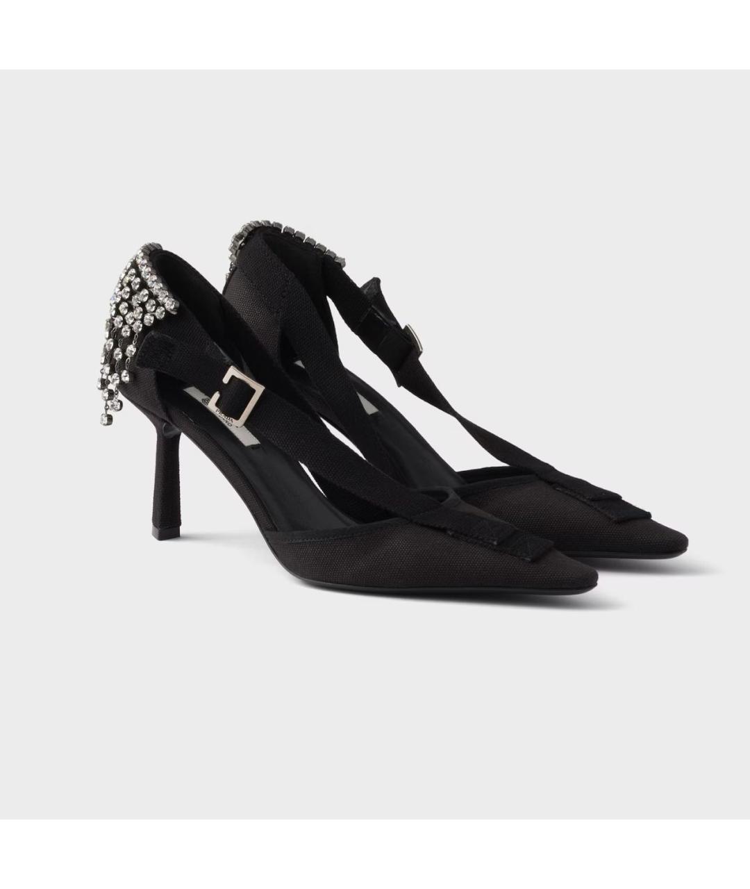 PRADA Черные текстильные туфли, фото 2