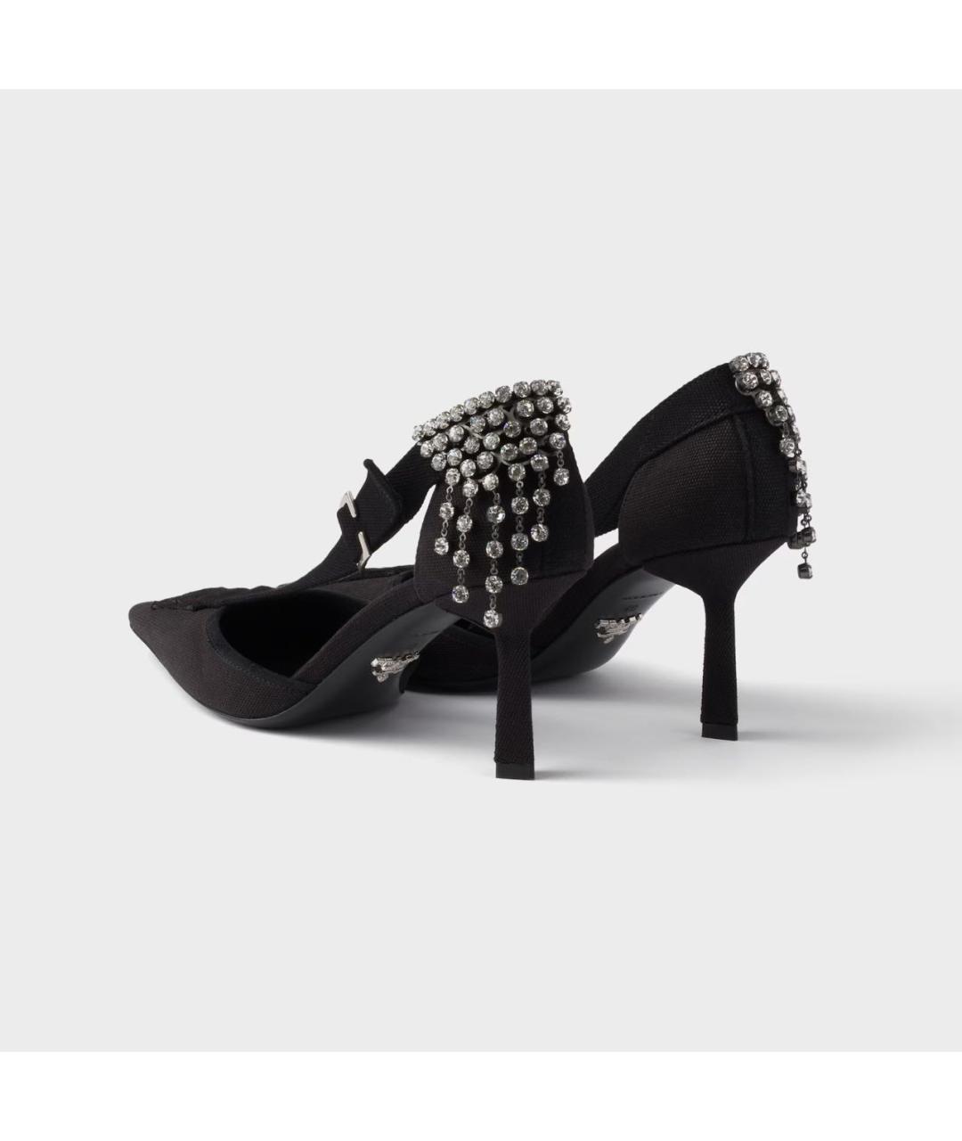 PRADA Черные текстильные туфли, фото 4