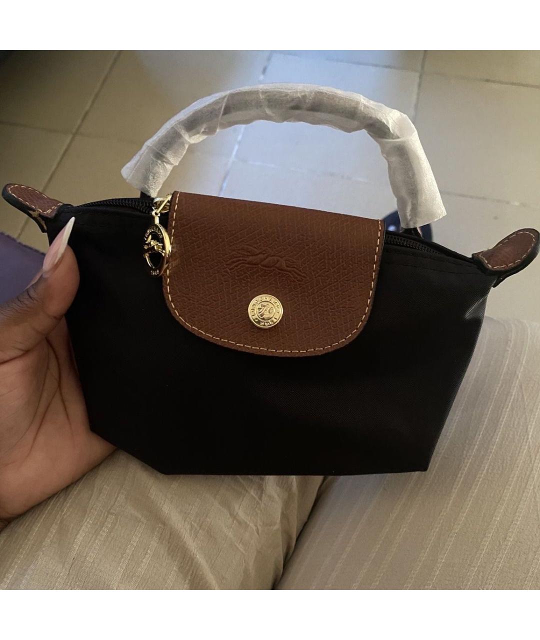 LONGCHAMP Черная сумка с короткими ручками, фото 2