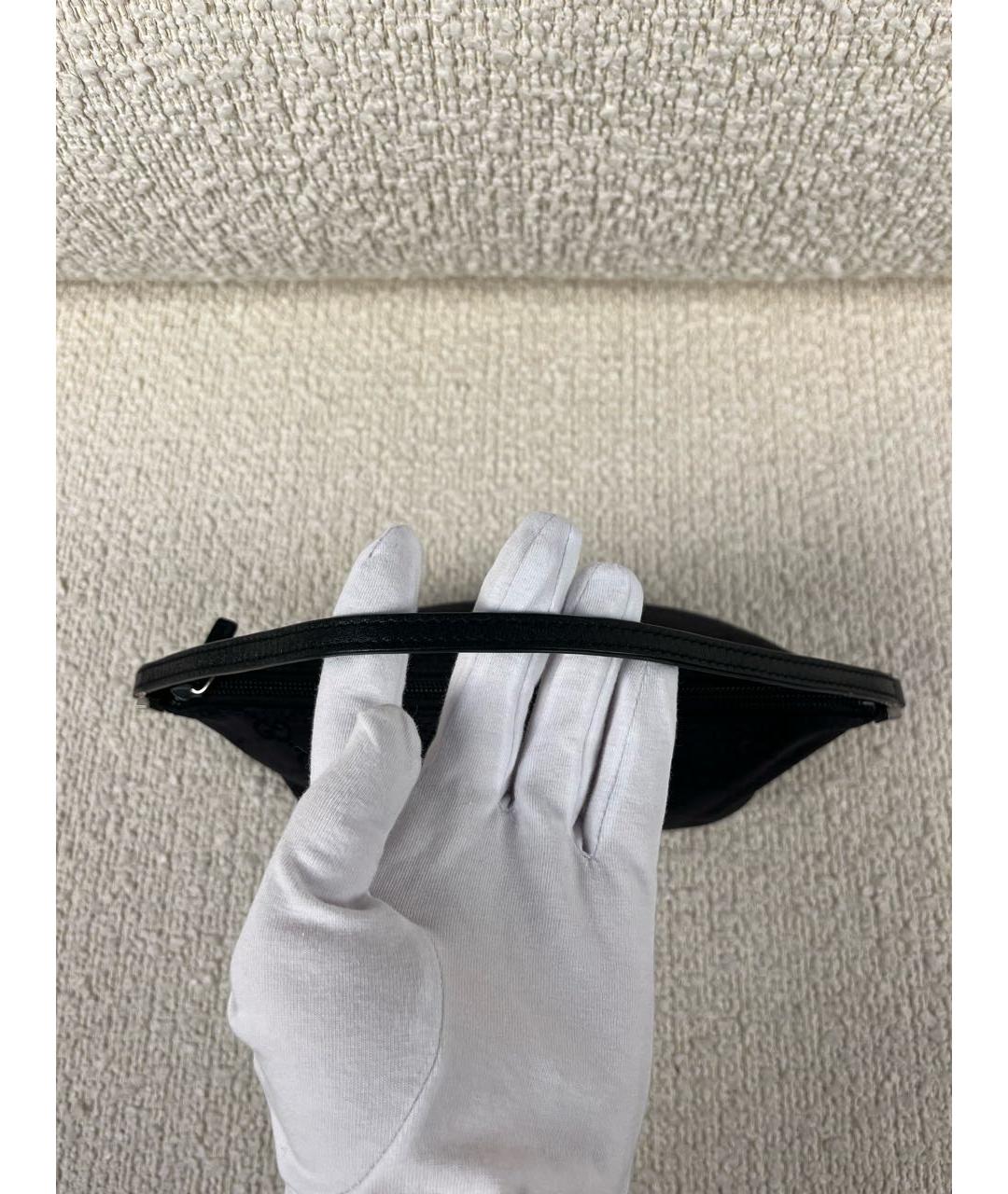 GUCCI Черная тканевая сумка с короткими ручками, фото 7