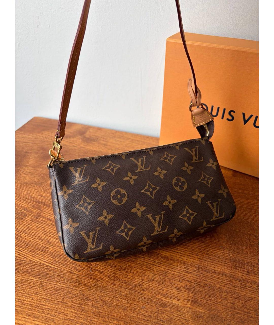 LOUIS VUITTON Коричневая сумка с короткими ручками, фото 4