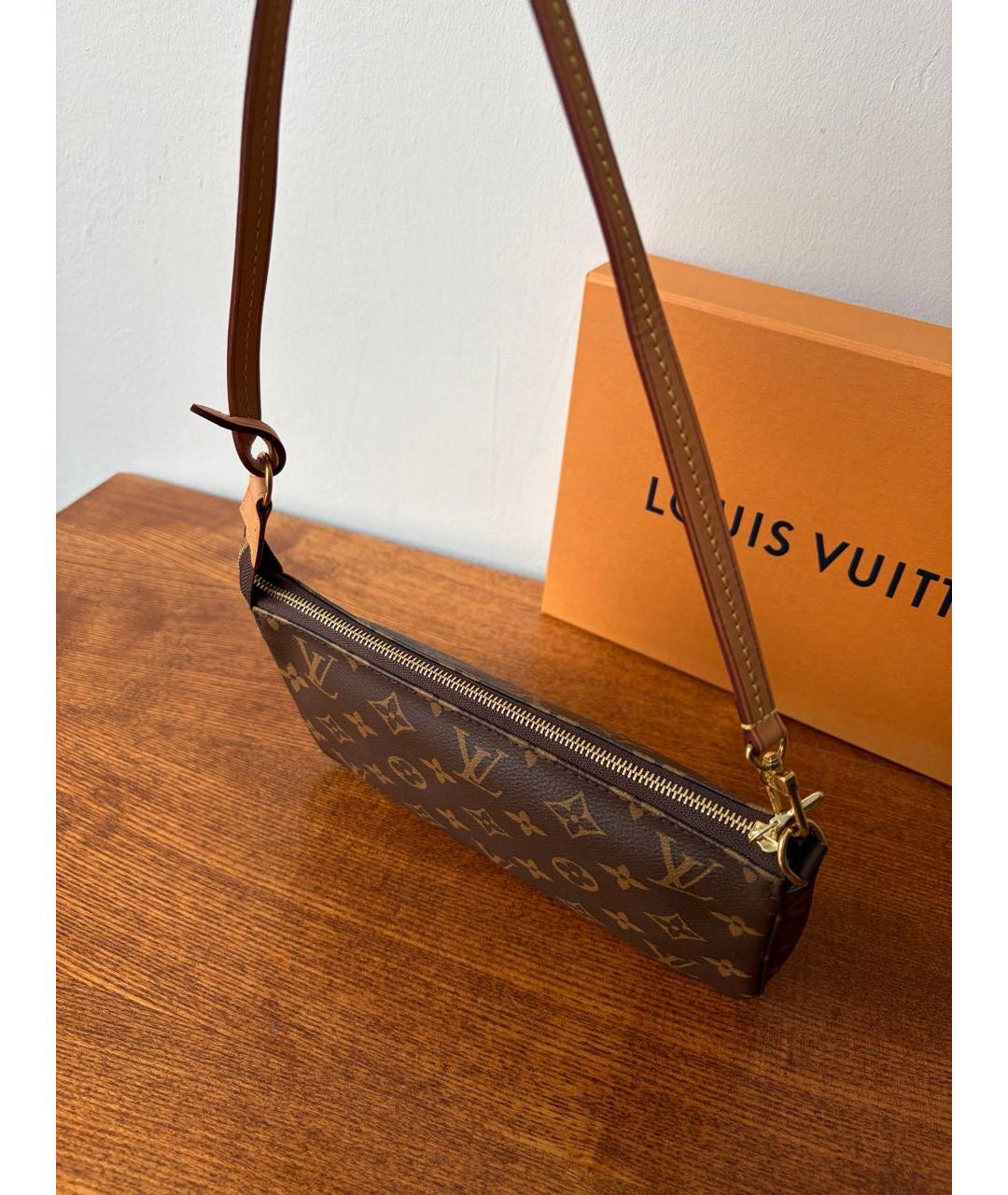 LOUIS VUITTON Коричневая сумка с короткими ручками, фото 6