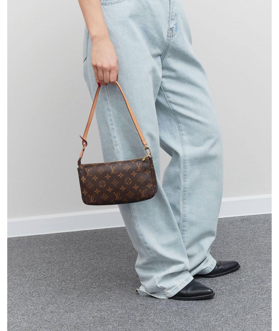 LOUIS VUITTON Коричневая сумка с короткими ручками, фото 2