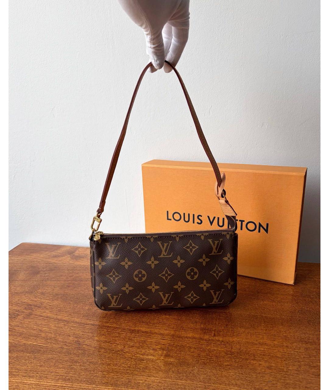 LOUIS VUITTON Коричневая сумка с короткими ручками, фото 9