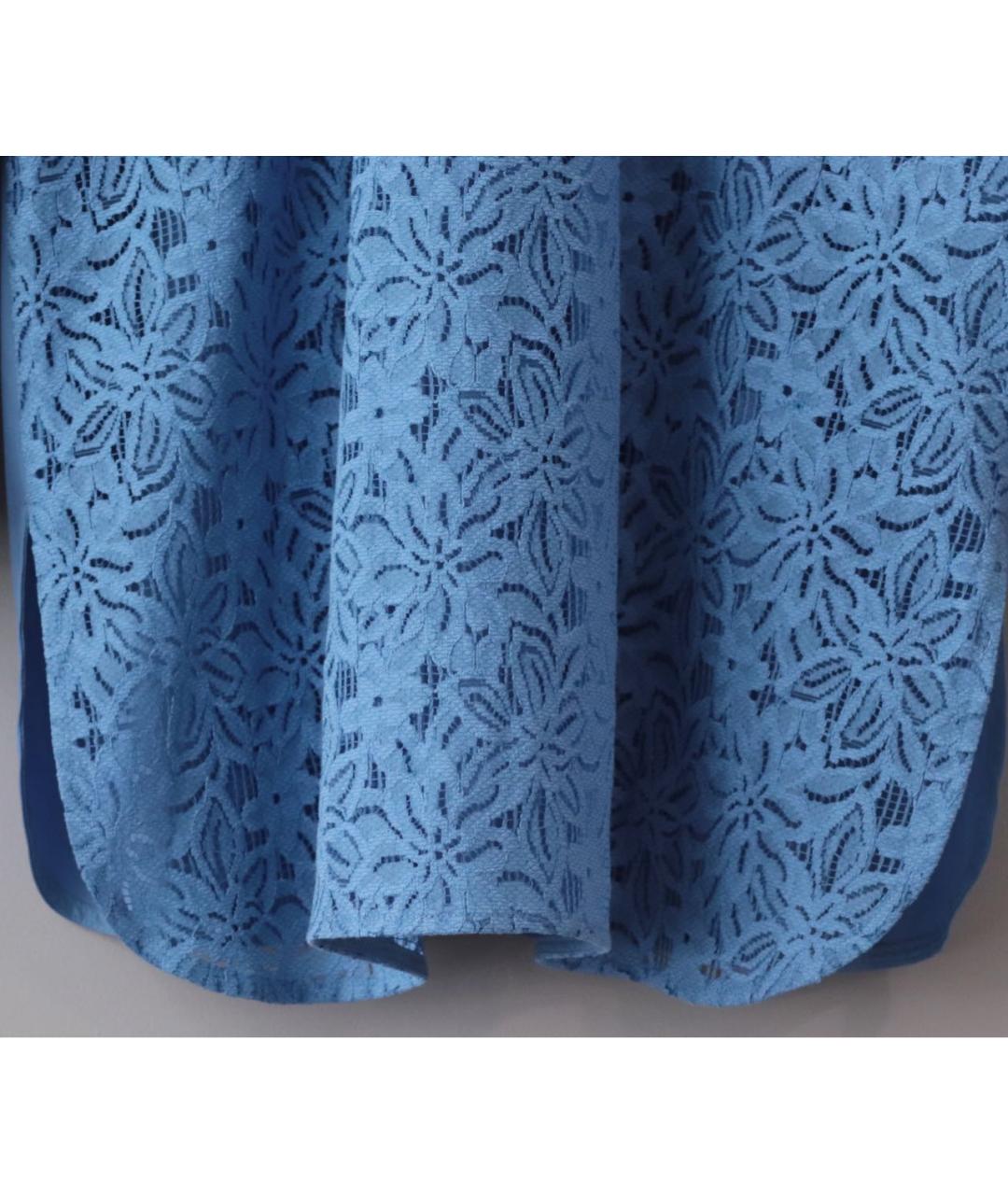 MAX MARA STUDIO Голубая хлопковая рубашка, фото 8