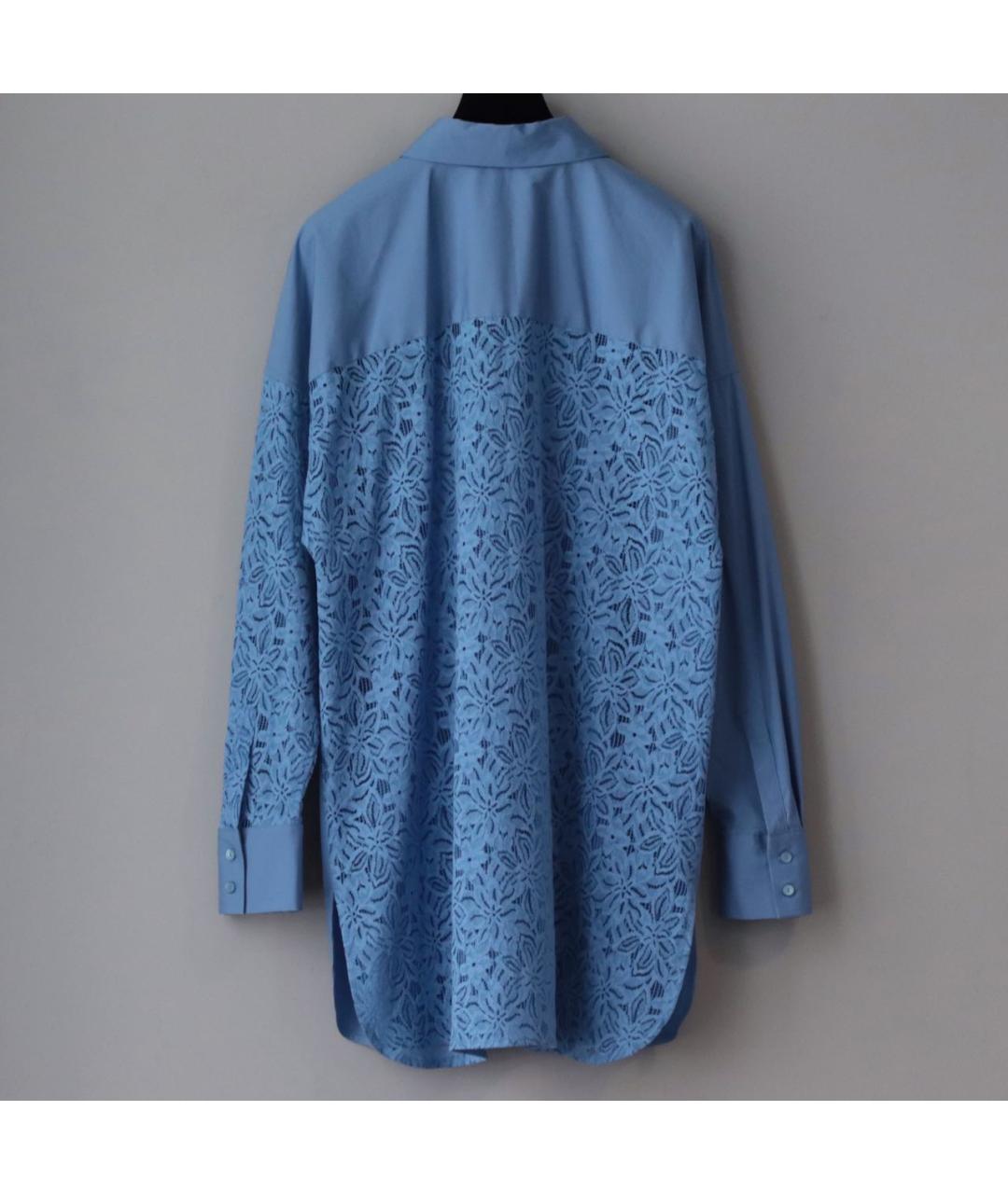 MAX MARA STUDIO Голубая хлопковая рубашка, фото 3