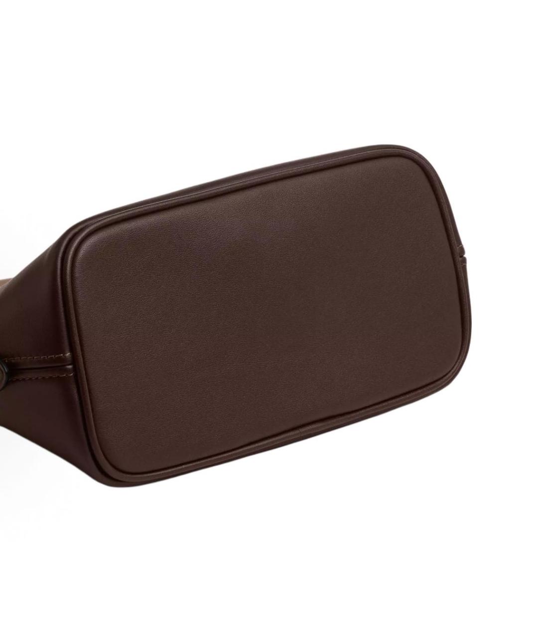 COACH Коричневая кожаная сумка через плечо, фото 5