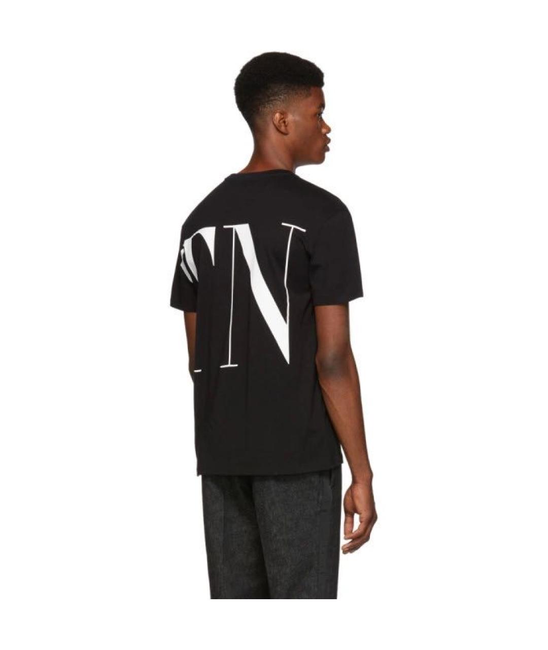 VALENTINO Черная хлопковая футболка, фото 3