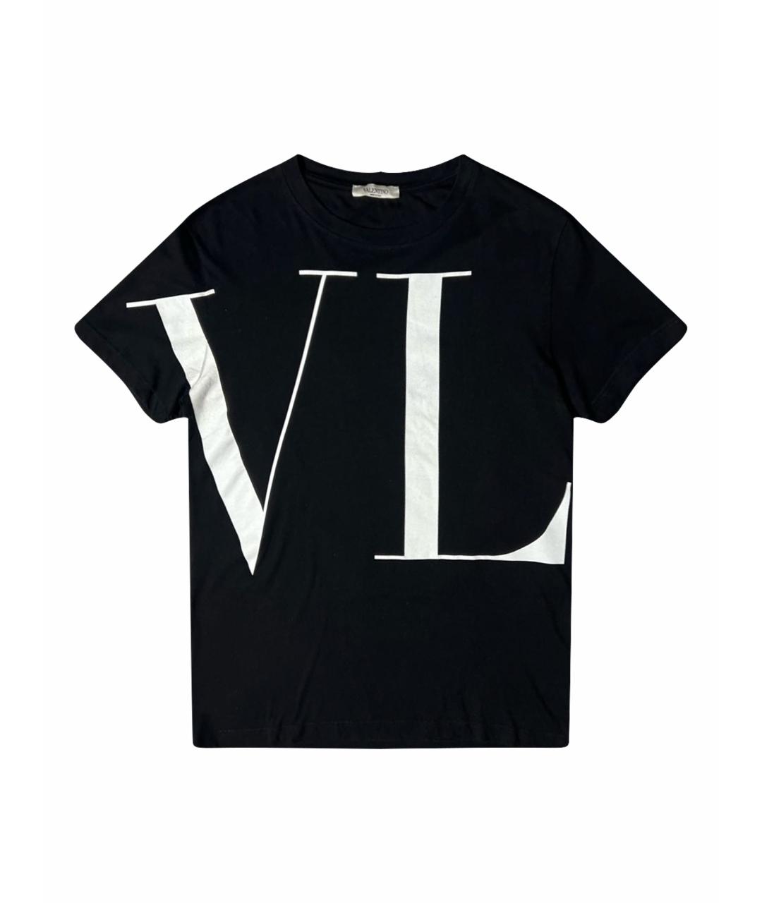 VALENTINO Черная хлопковая футболка, фото 1
