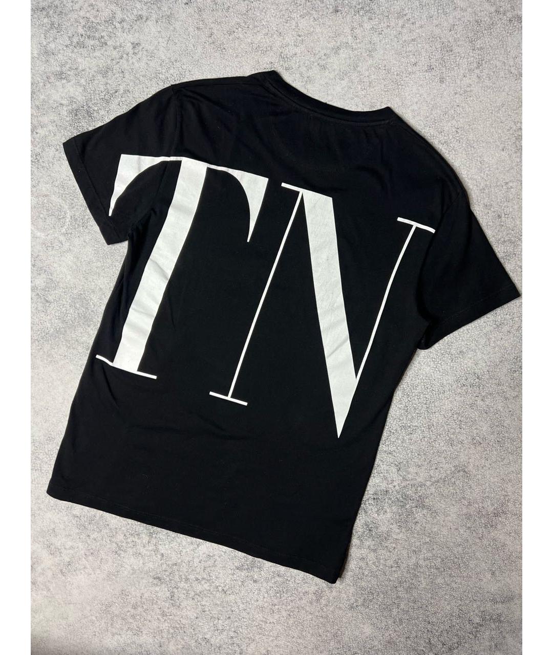 VALENTINO Черная хлопковая футболка, фото 4
