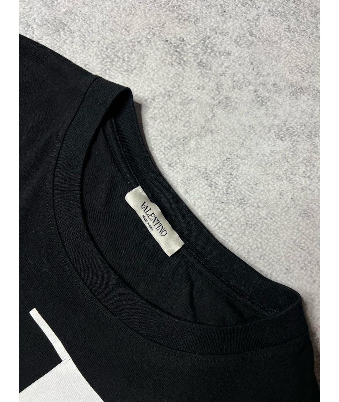 VALENTINO Черная хлопковая футболка, фото 6
