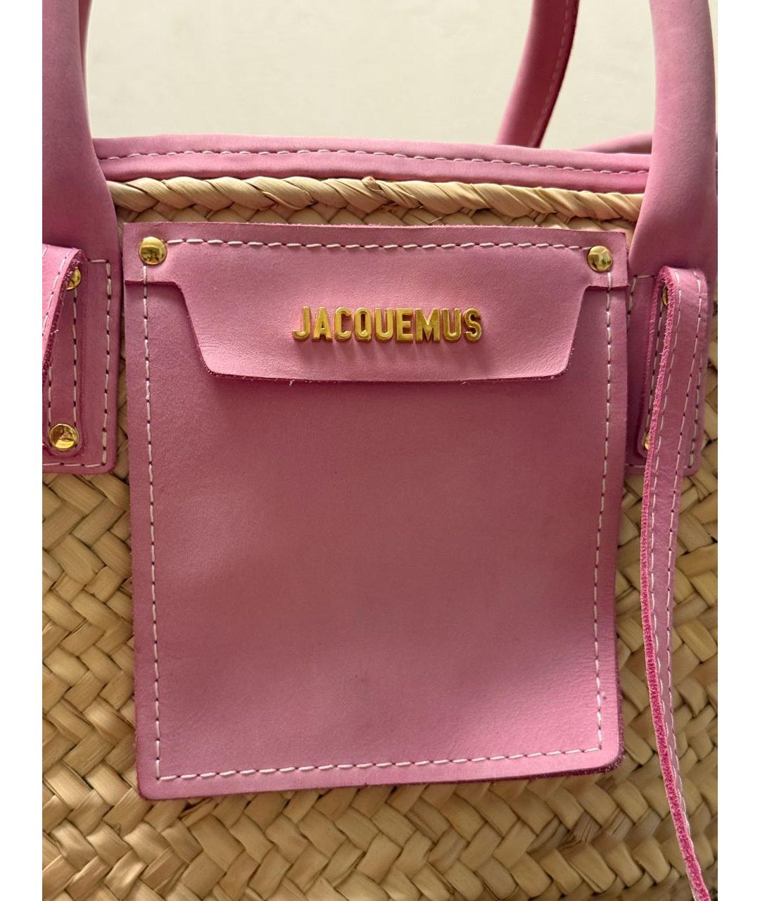 JACQUEMUS Розовая пляжная сумка, фото 6