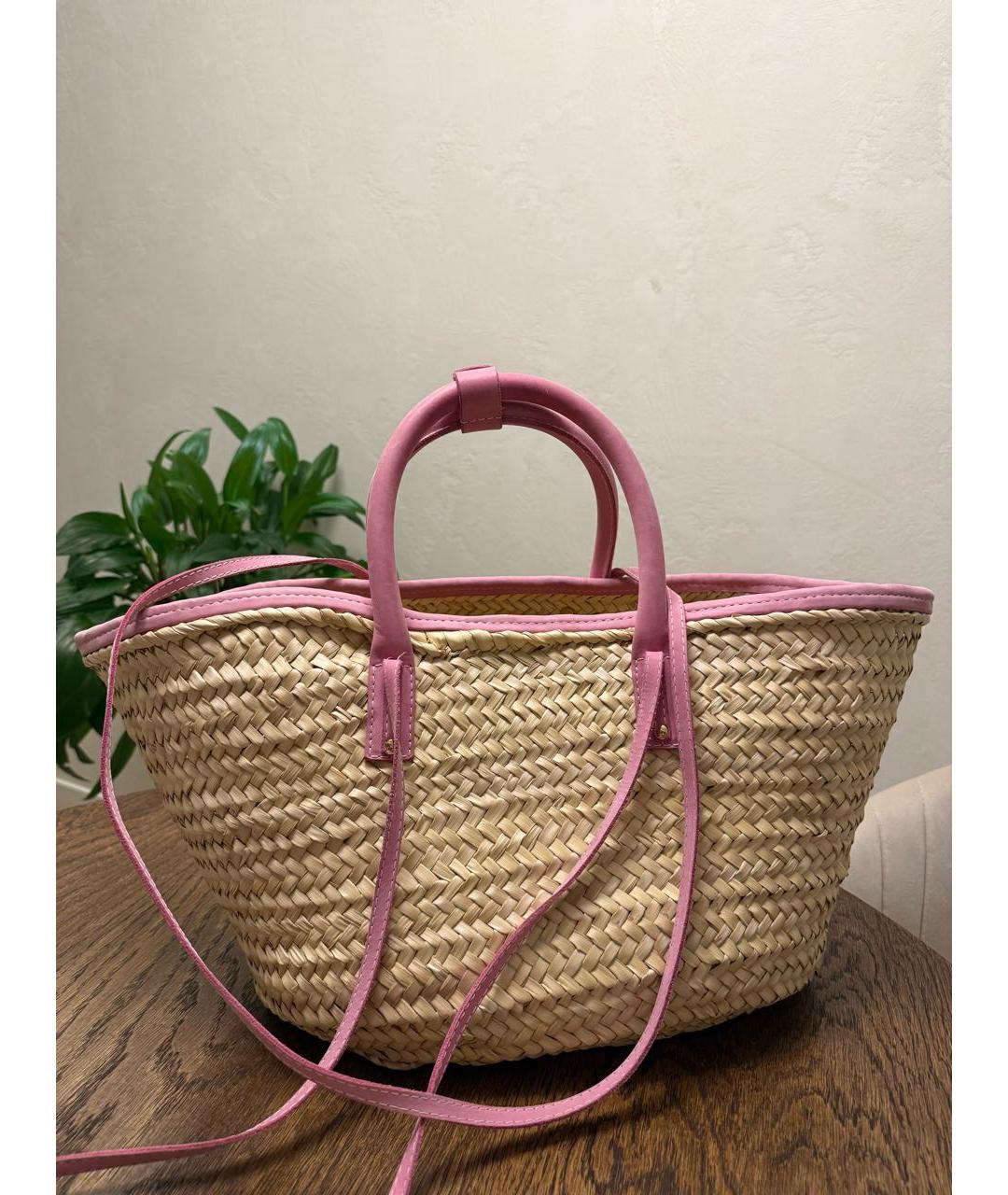 JACQUEMUS Розовая пляжная сумка, фото 3