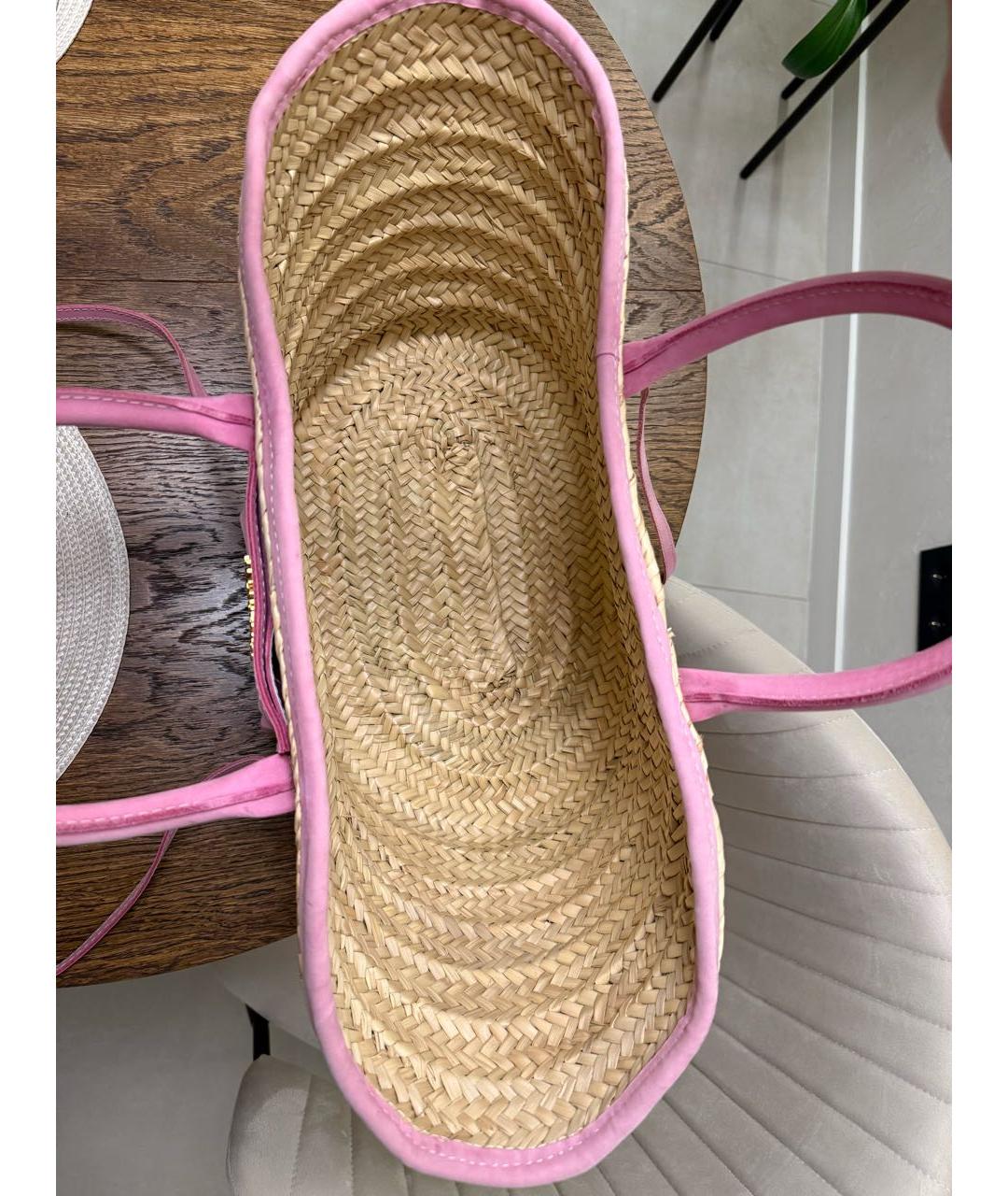 JACQUEMUS Розовая пляжная сумка, фото 5