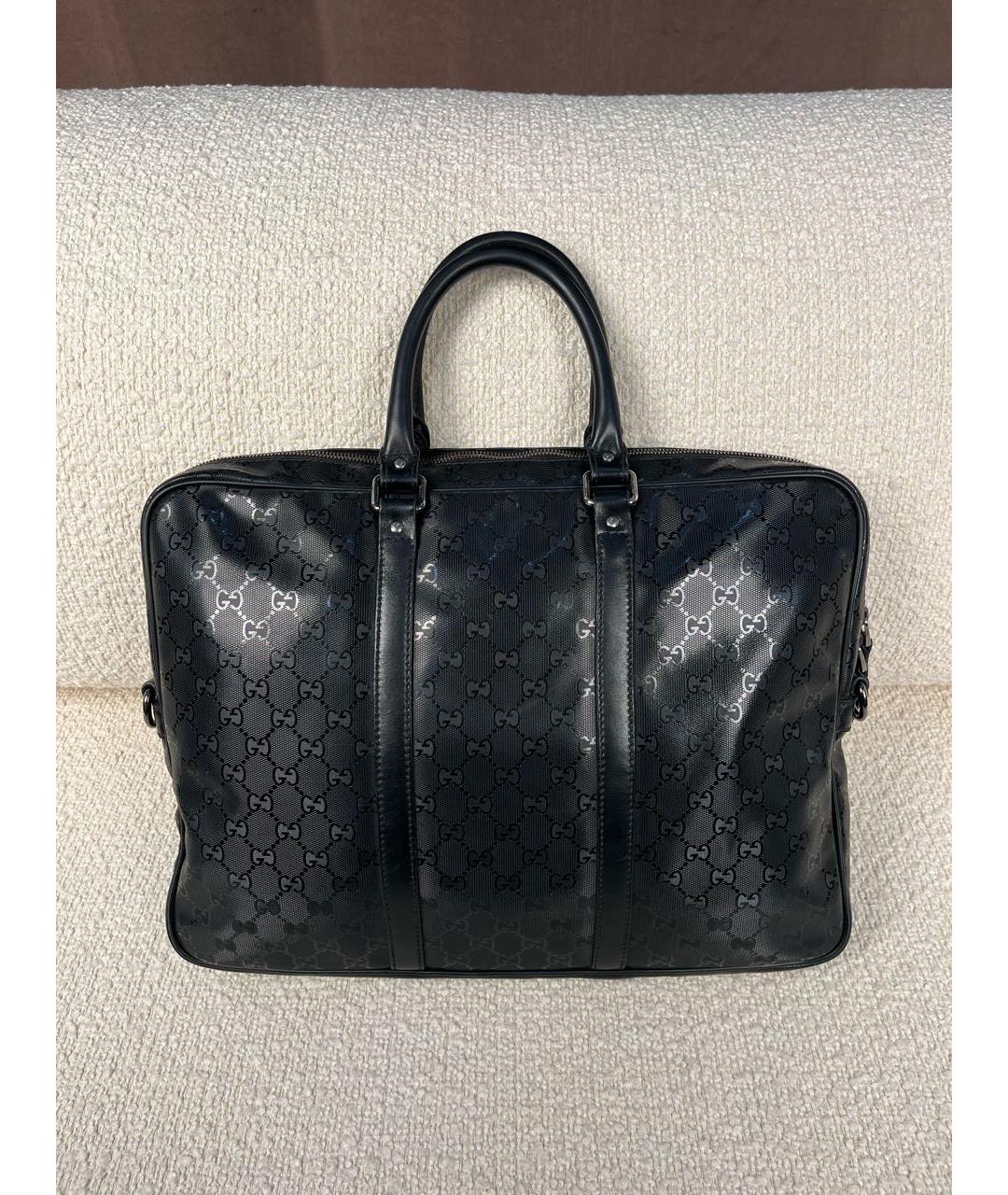 GUCCI Черный синтетический портфель, фото 3