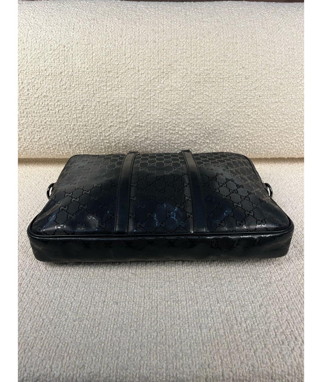 GUCCI Черный синтетический портфель, фото 6