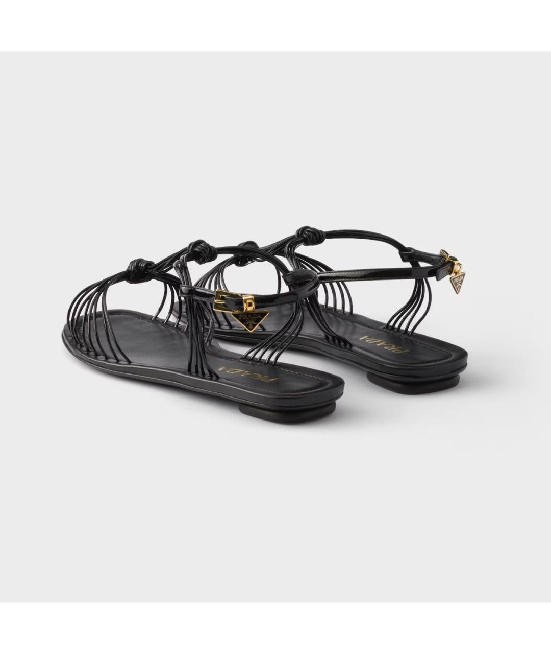 PRADA Черные кожаные сандалии, фото 3