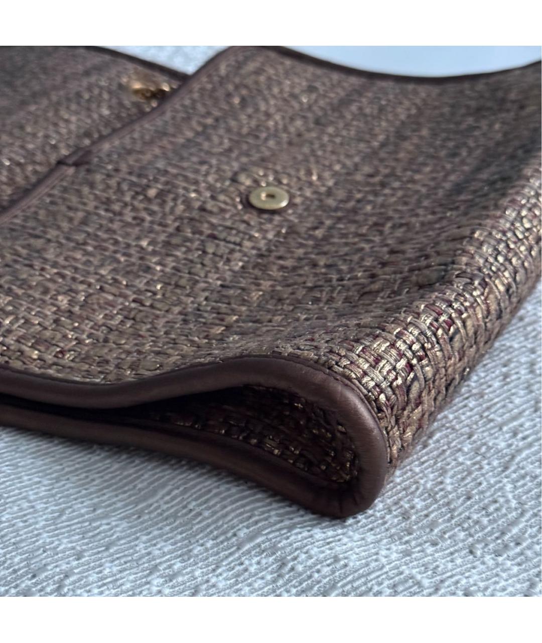 STELLA MCCARTNEY Коричневая твидовая сумка через плечо, фото 4