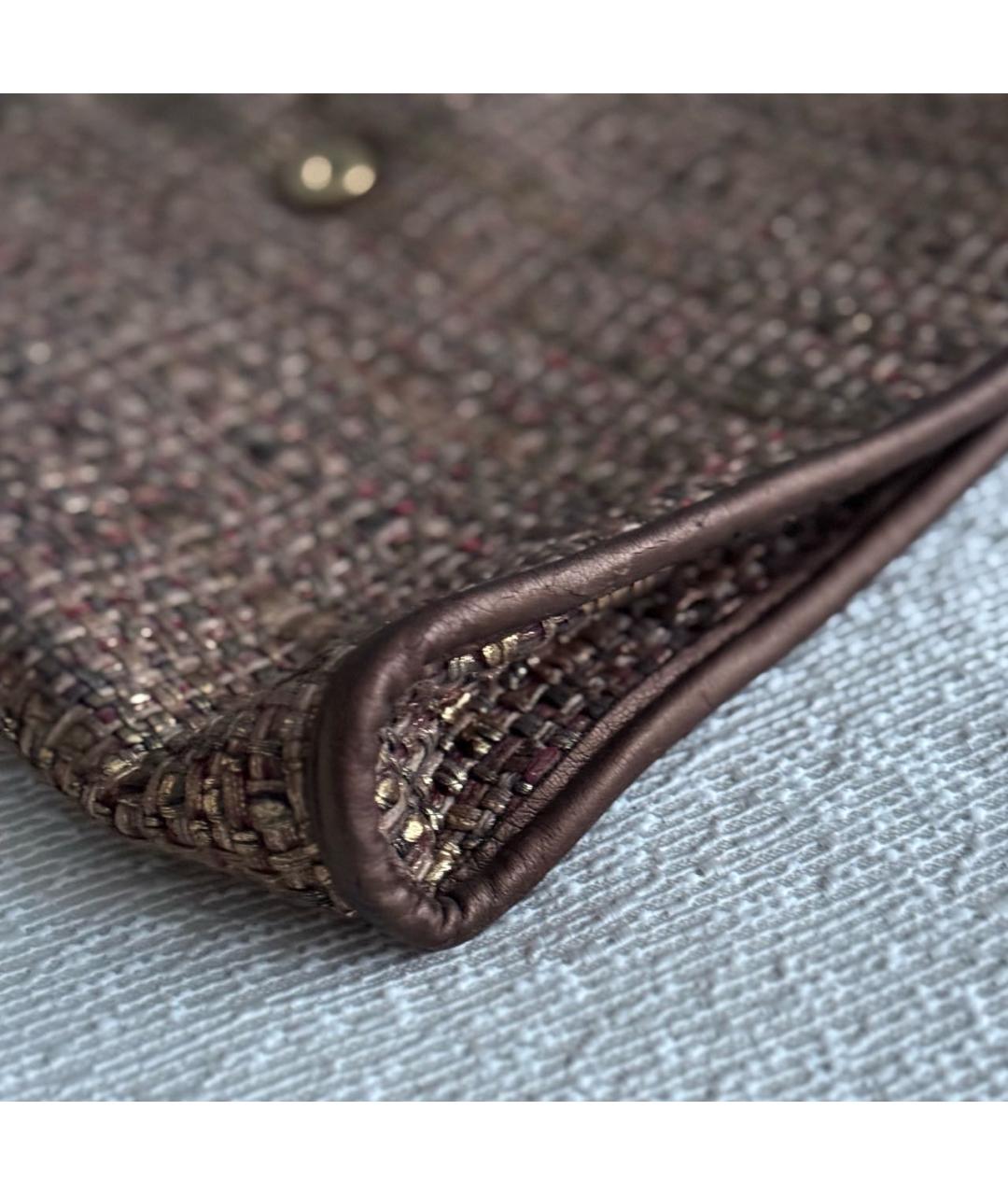 STELLA MCCARTNEY Коричневая твидовая сумка через плечо, фото 5