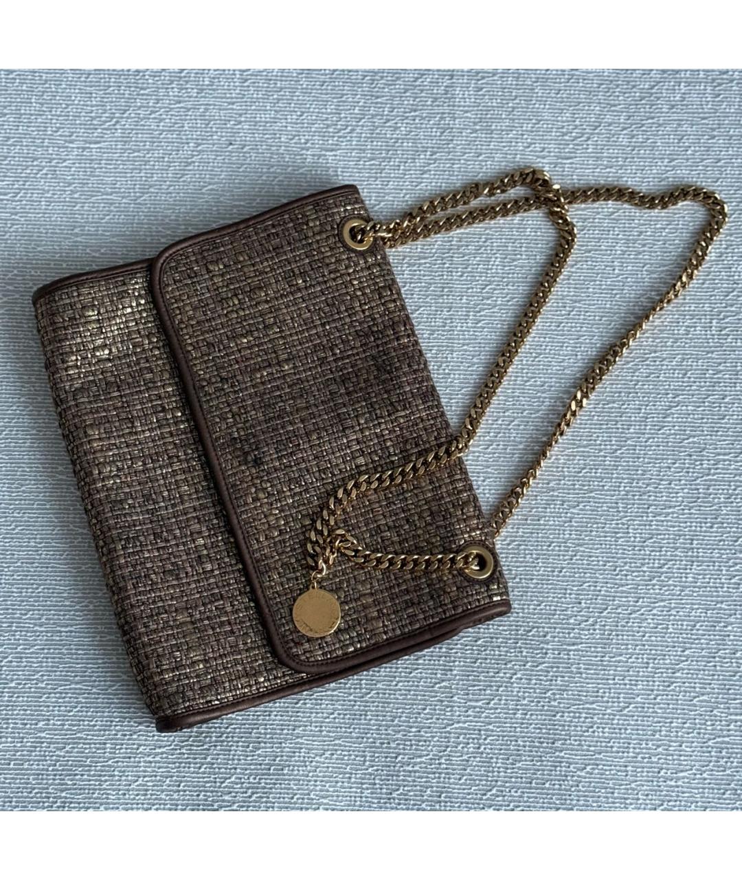 STELLA MCCARTNEY Коричневая твидовая сумка через плечо, фото 7