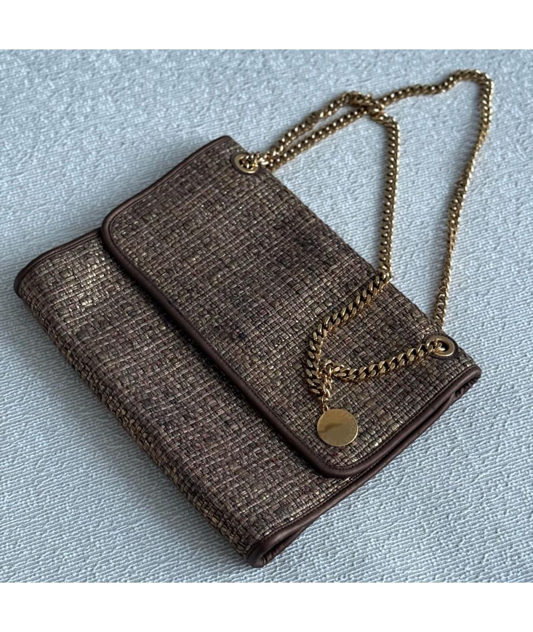 STELLA MCCARTNEY Коричневая твидовая сумка через плечо, фото 2