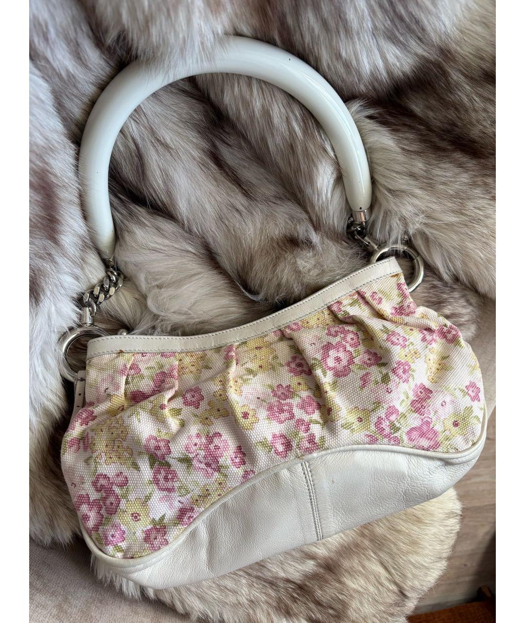 DOLCE&GABBANA Белая кожаная сумка через плечо, фото 3