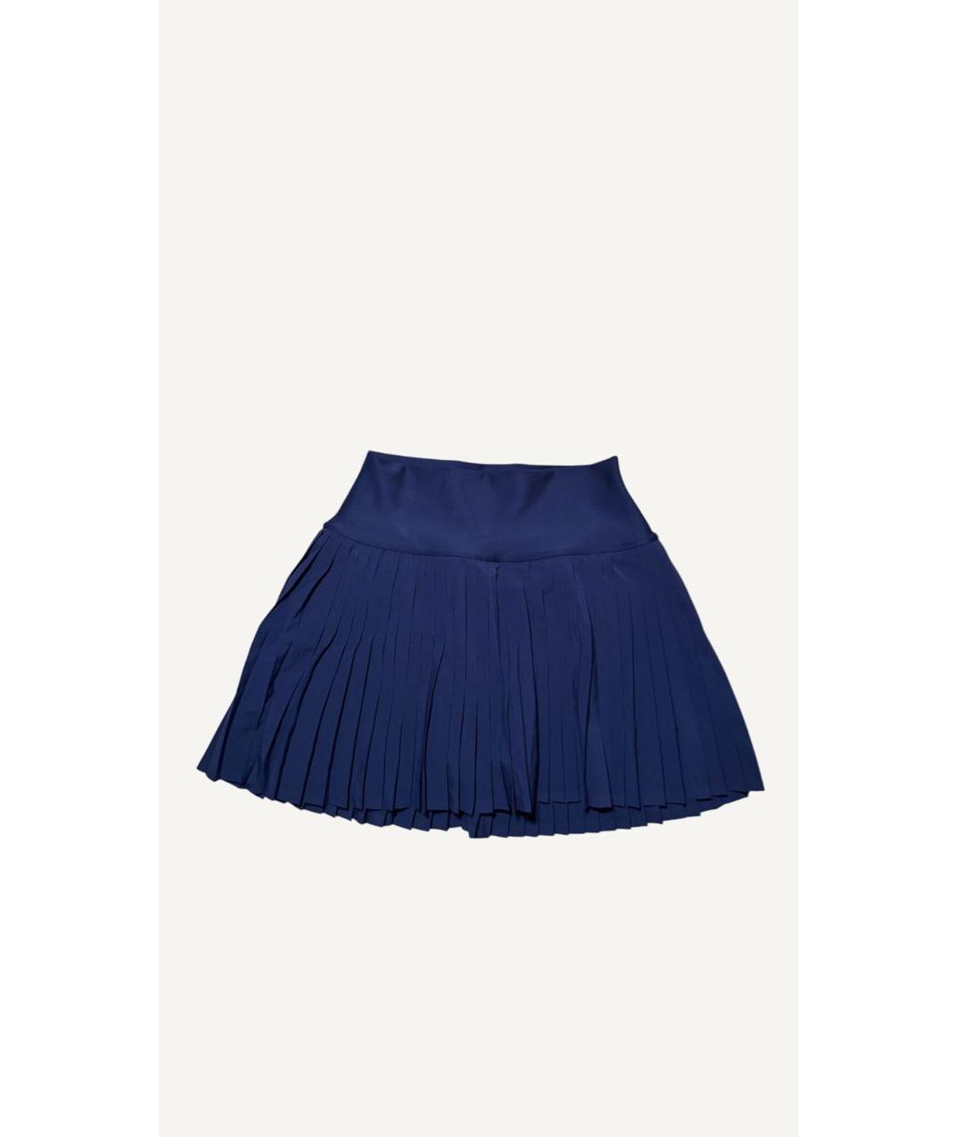 ALO YOGA Темно-синяя полиэстеровая юбка мини, фото 6