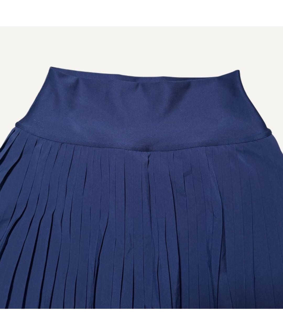 ALO YOGA Темно-синяя полиэстеровая юбка мини, фото 3