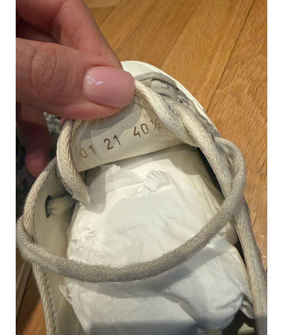 CHRISTIAN DIOR Бежевые текстильные кеды, фото 5