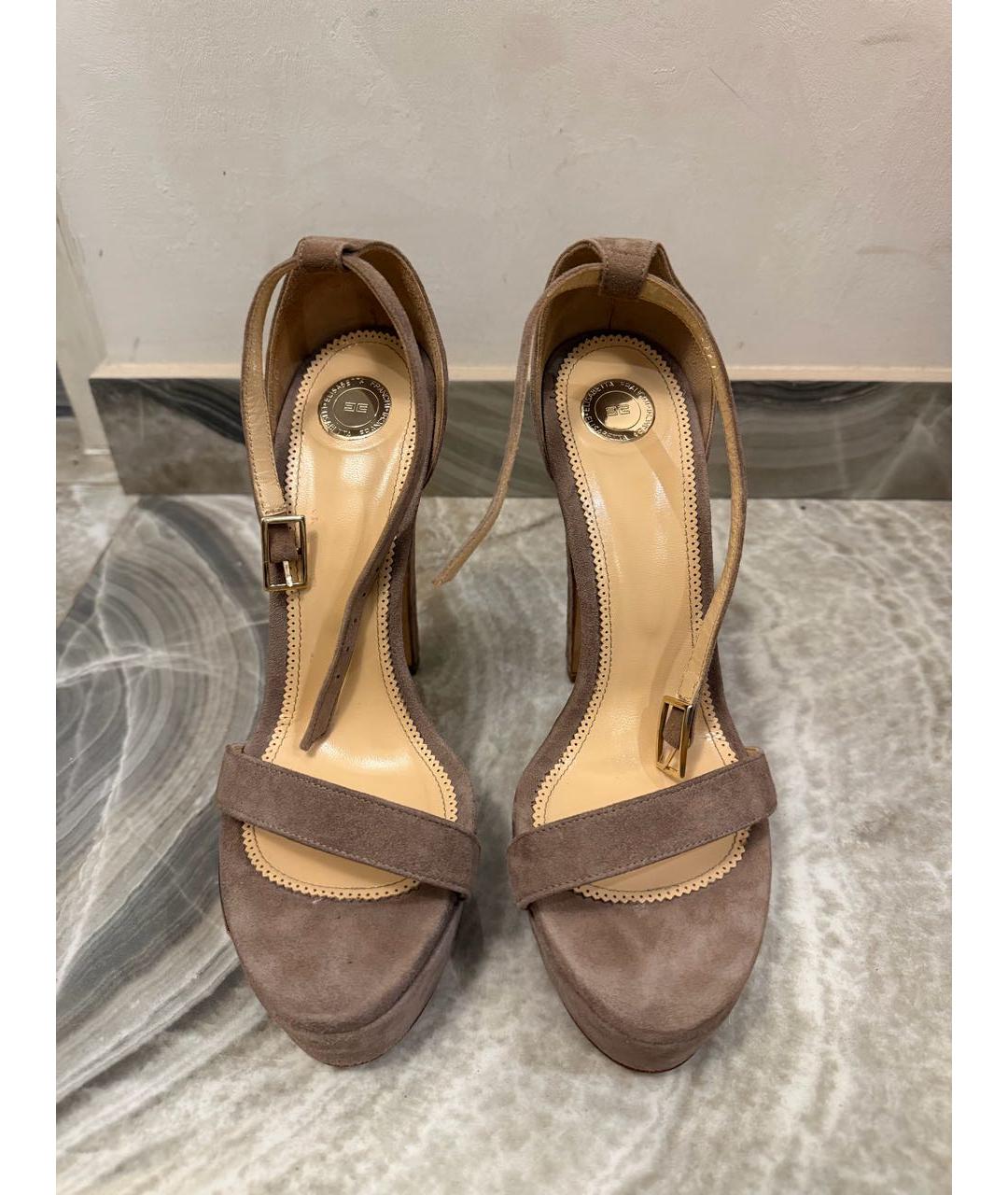 ELISABETTA FRANCHI Розовые замшевые босоножки, фото 2