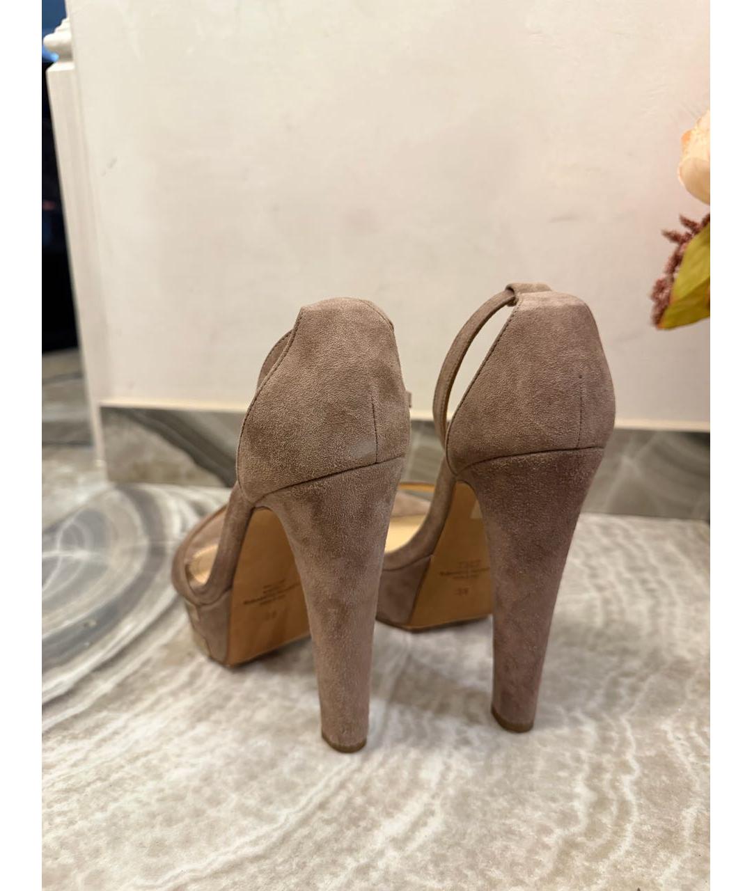 ELISABETTA FRANCHI Розовые замшевые босоножки, фото 4