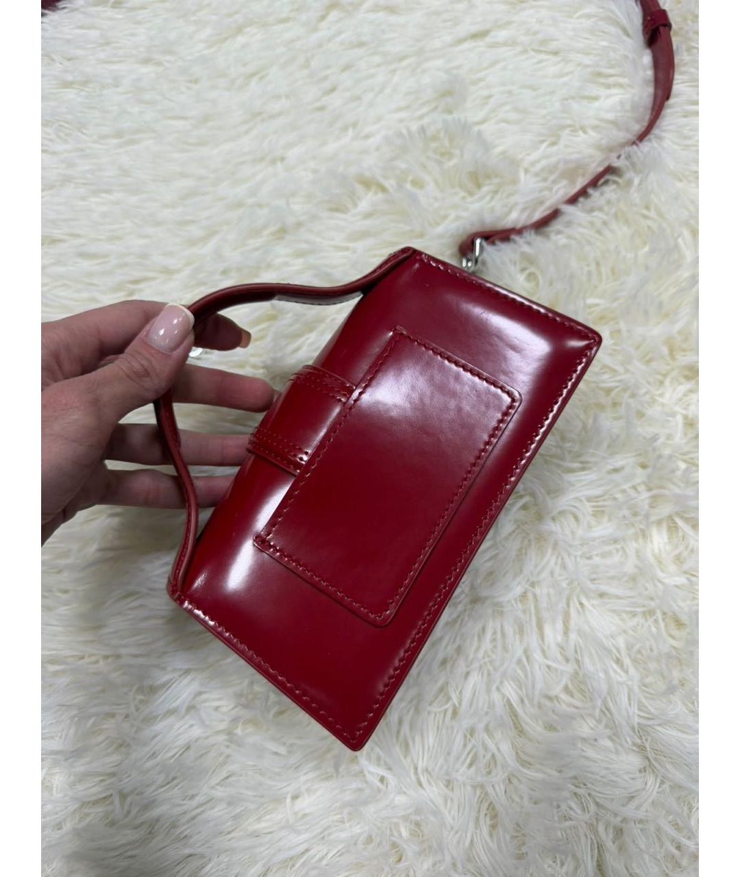 JACQUEMUS Красная кожаная сумка через плечо, фото 2