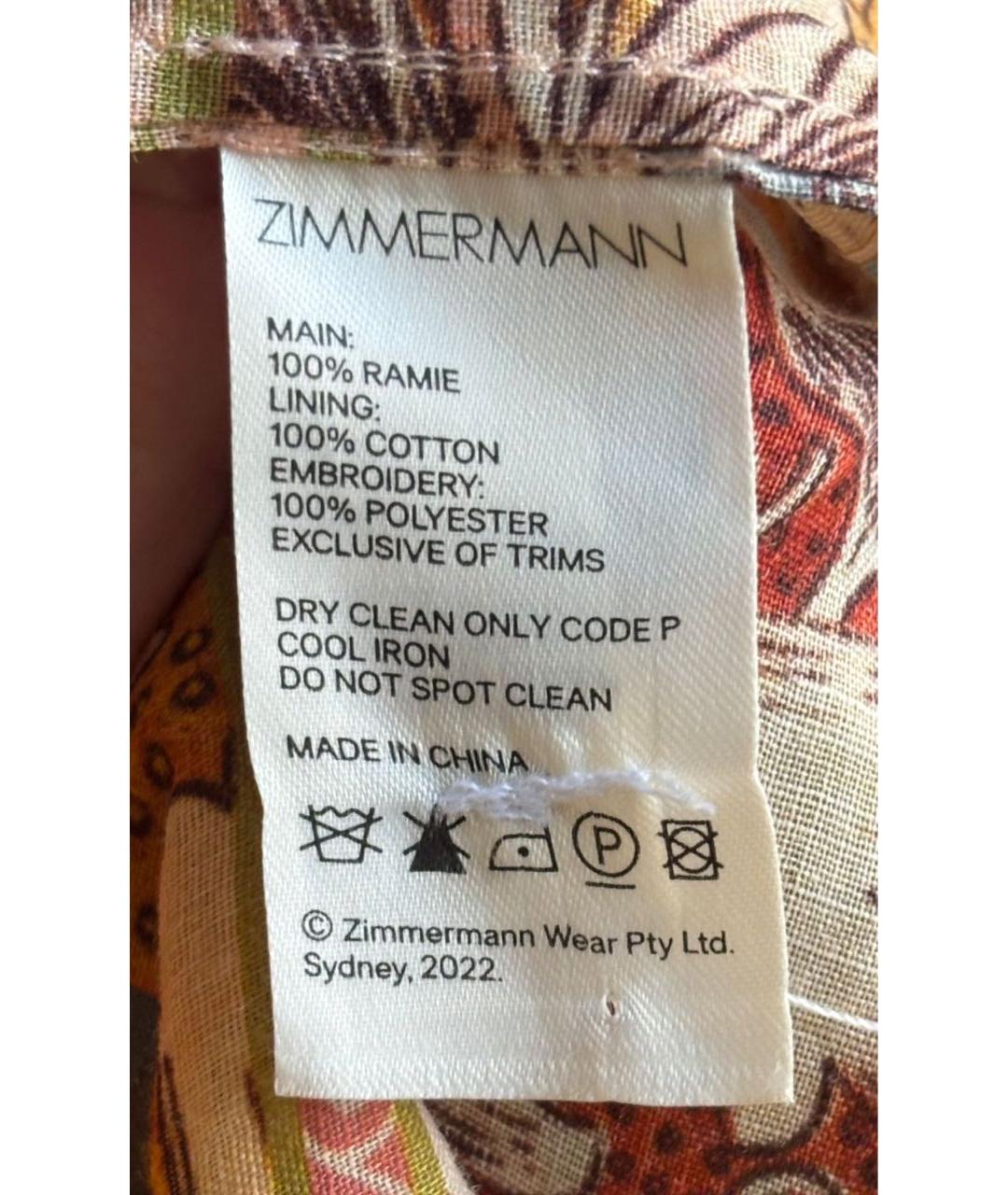 ZIMMERMANN Мульти платье, фото 4