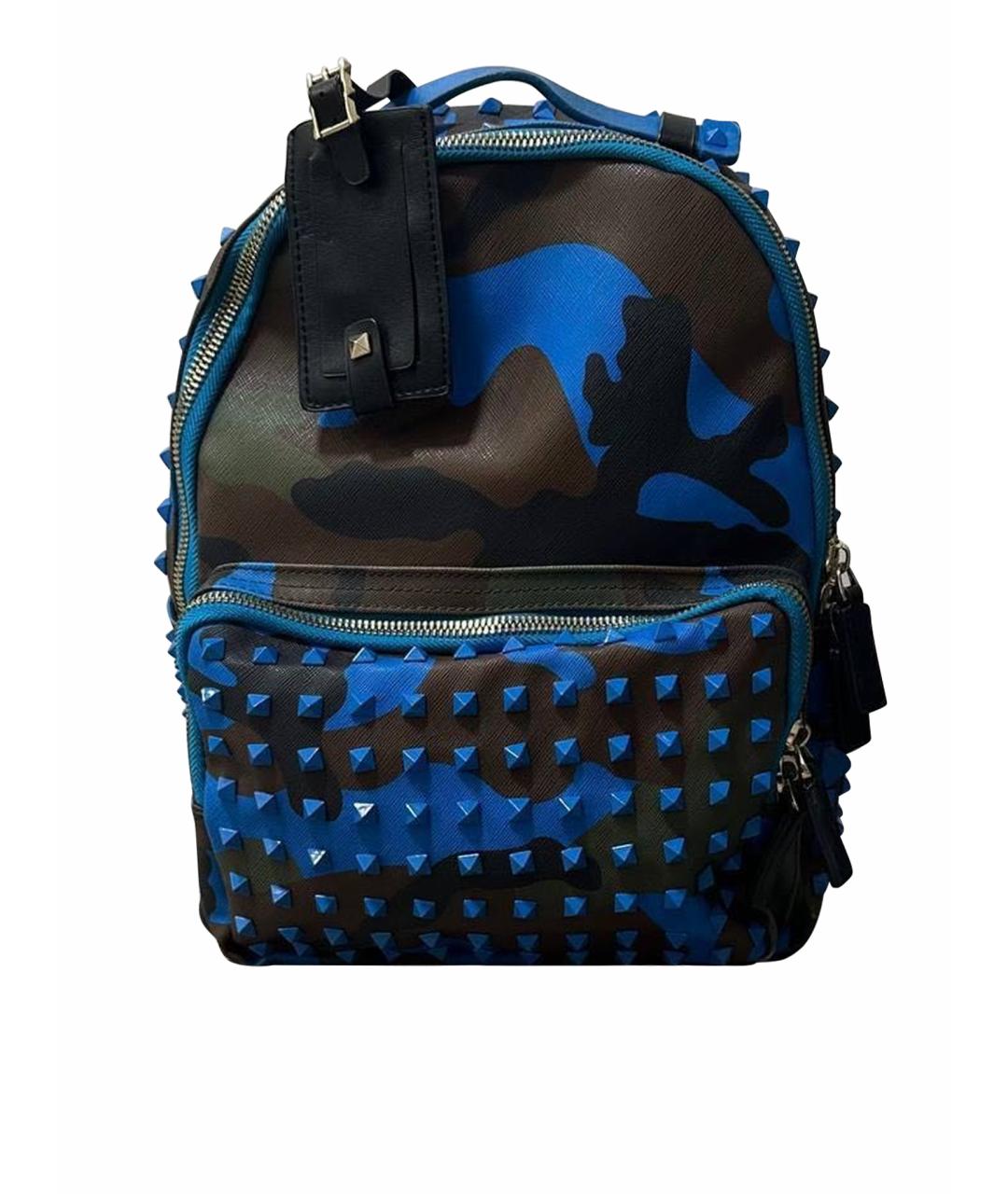 VALENTINO Синий тканевый рюкзак, фото 1