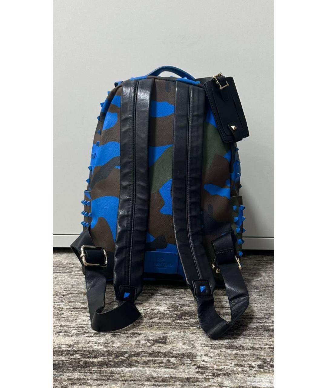 VALENTINO Синий тканевый рюкзак, фото 3