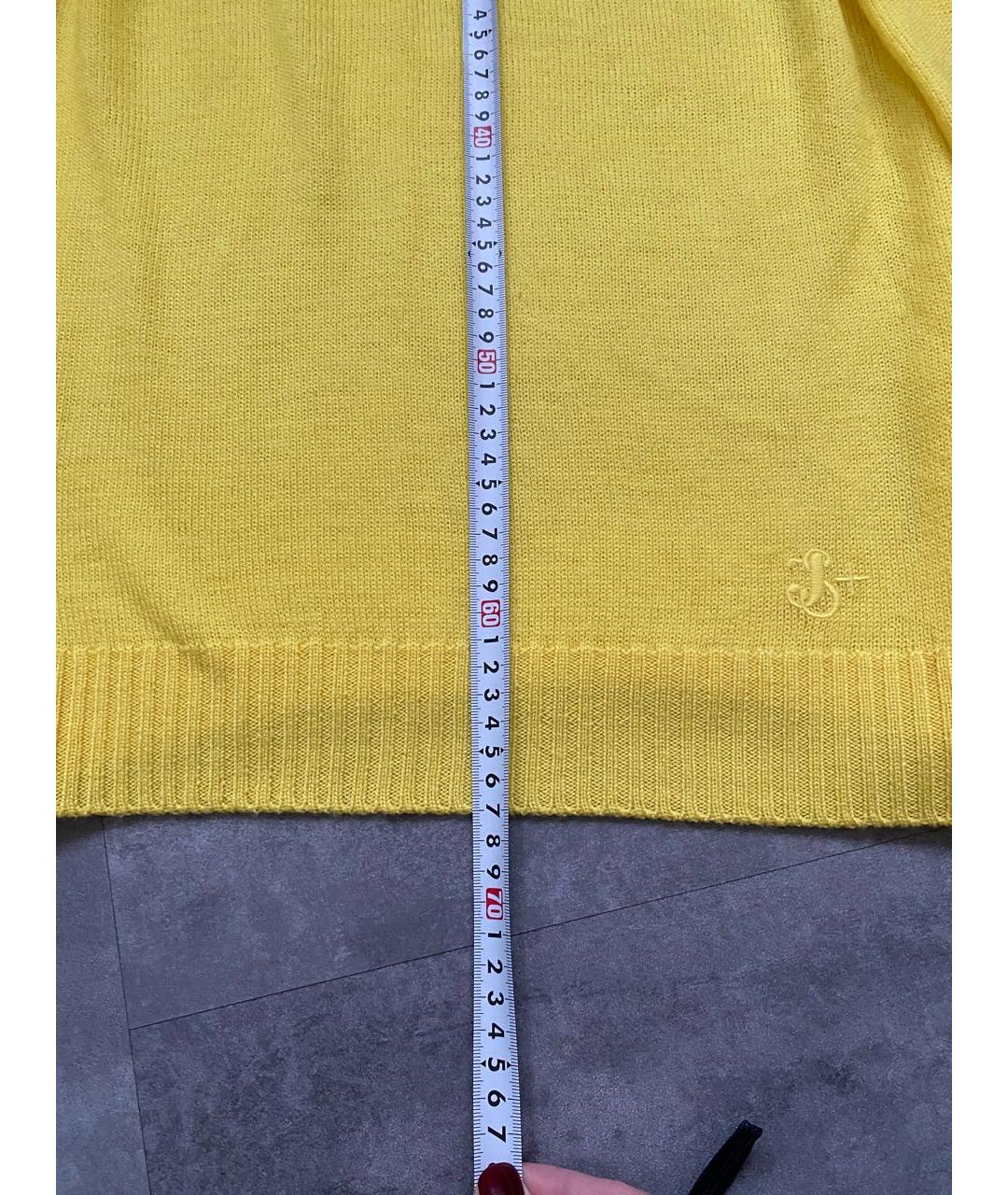 JIL SANDER Желтый кашемировый джемпер / свитер, фото 3