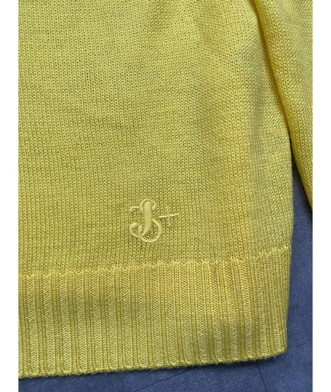 JIL SANDER Желтый кашемировый джемпер / свитер, фото 2