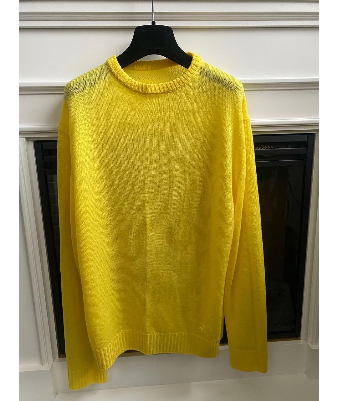 JIL SANDER Желтый кашемировый джемпер / свитер, фото 8