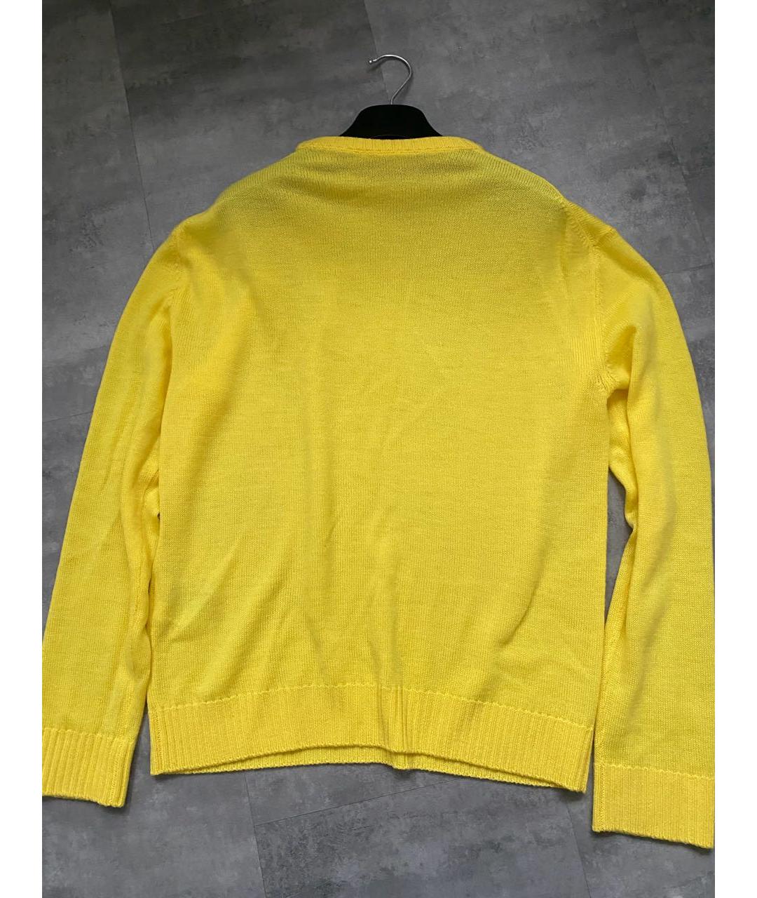 JIL SANDER Желтый кашемировый джемпер / свитер, фото 7