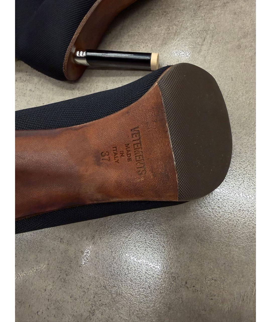 VETEMENTS Черные ботфорты, фото 5