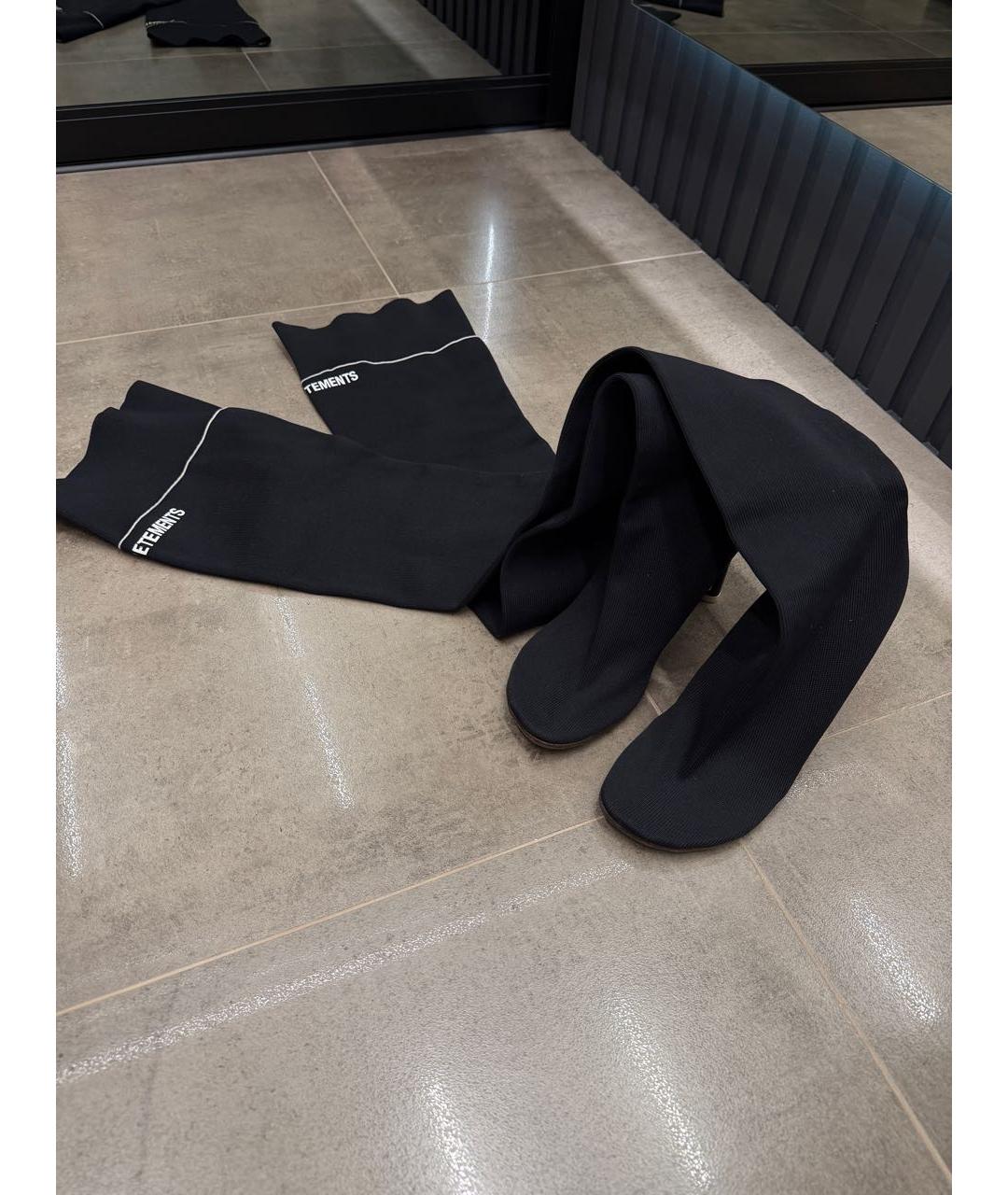 VETEMENTS Черные ботфорты, фото 3