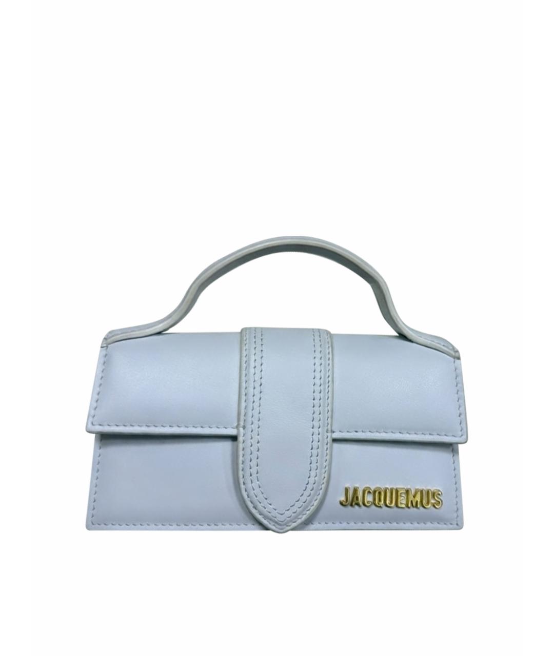 JACQUEMUS Белая кожаная сумка через плечо, фото 1