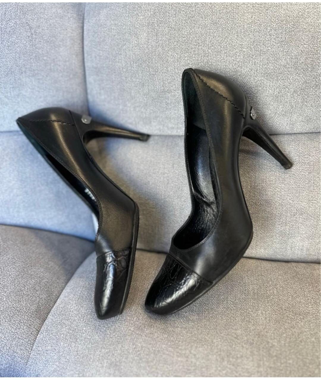 LOUIS VUITTON Черные кожаные туфли, фото 7
