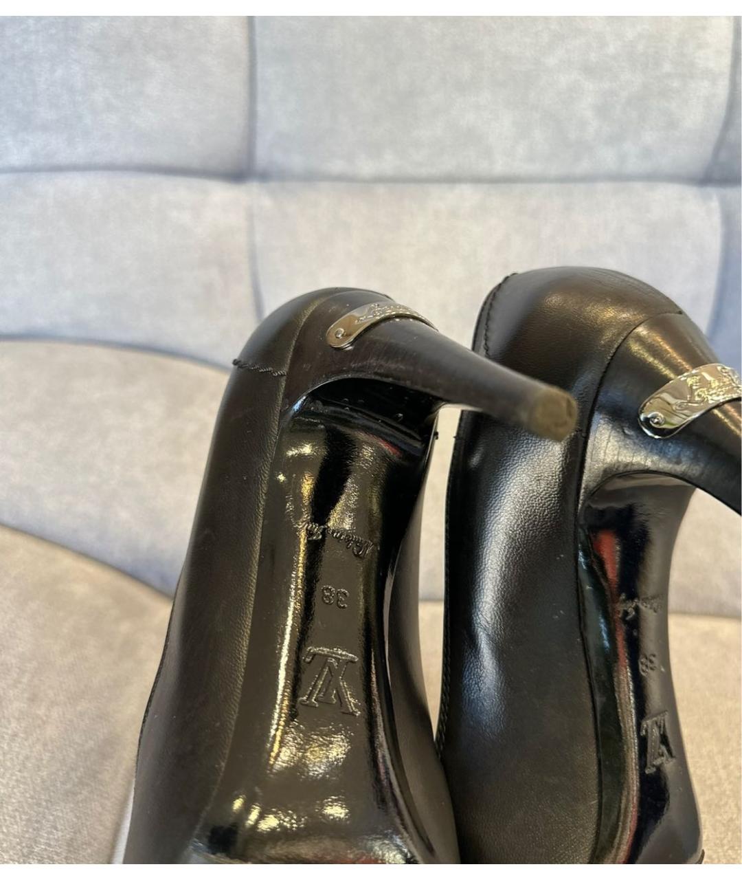 LOUIS VUITTON Черные кожаные туфли, фото 6