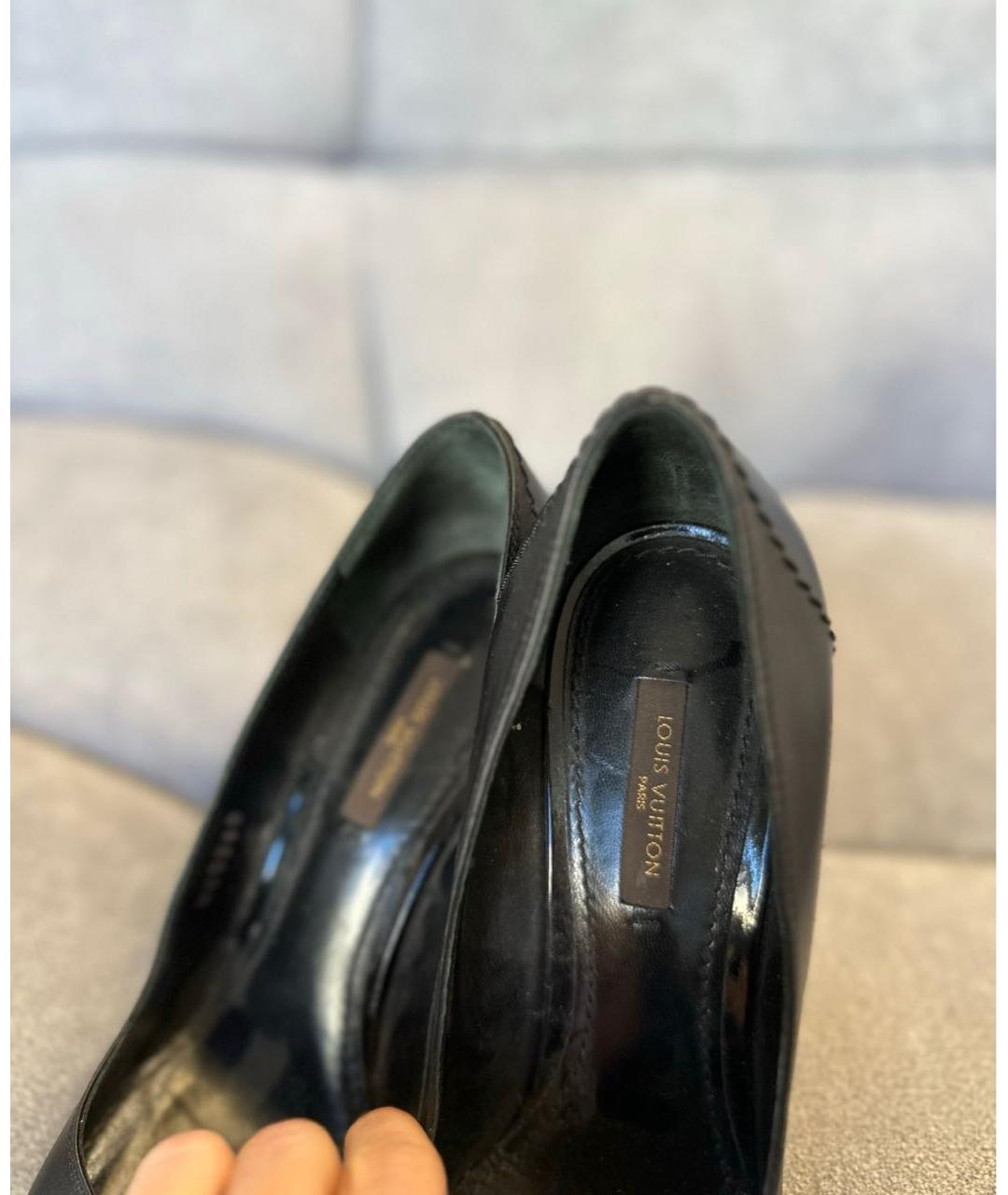 LOUIS VUITTON Черные кожаные туфли, фото 5