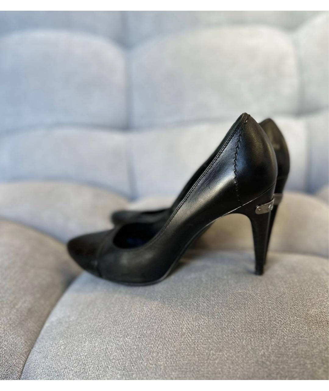 LOUIS VUITTON Черные кожаные туфли, фото 2