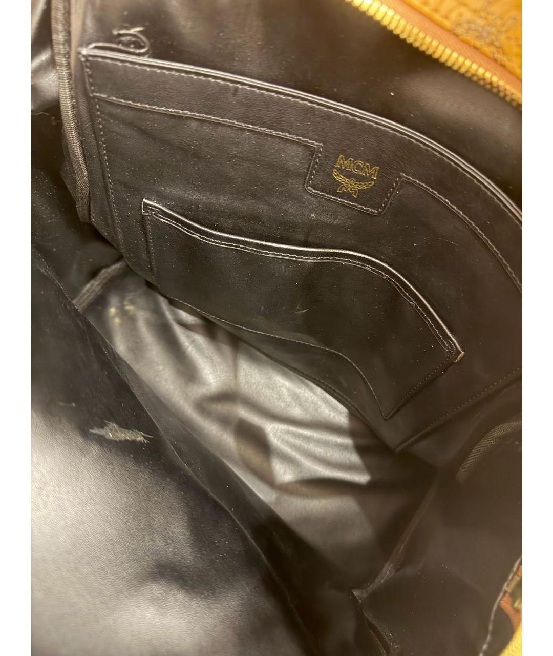 MCM Коричневый кожаный рюкзак, фото 4